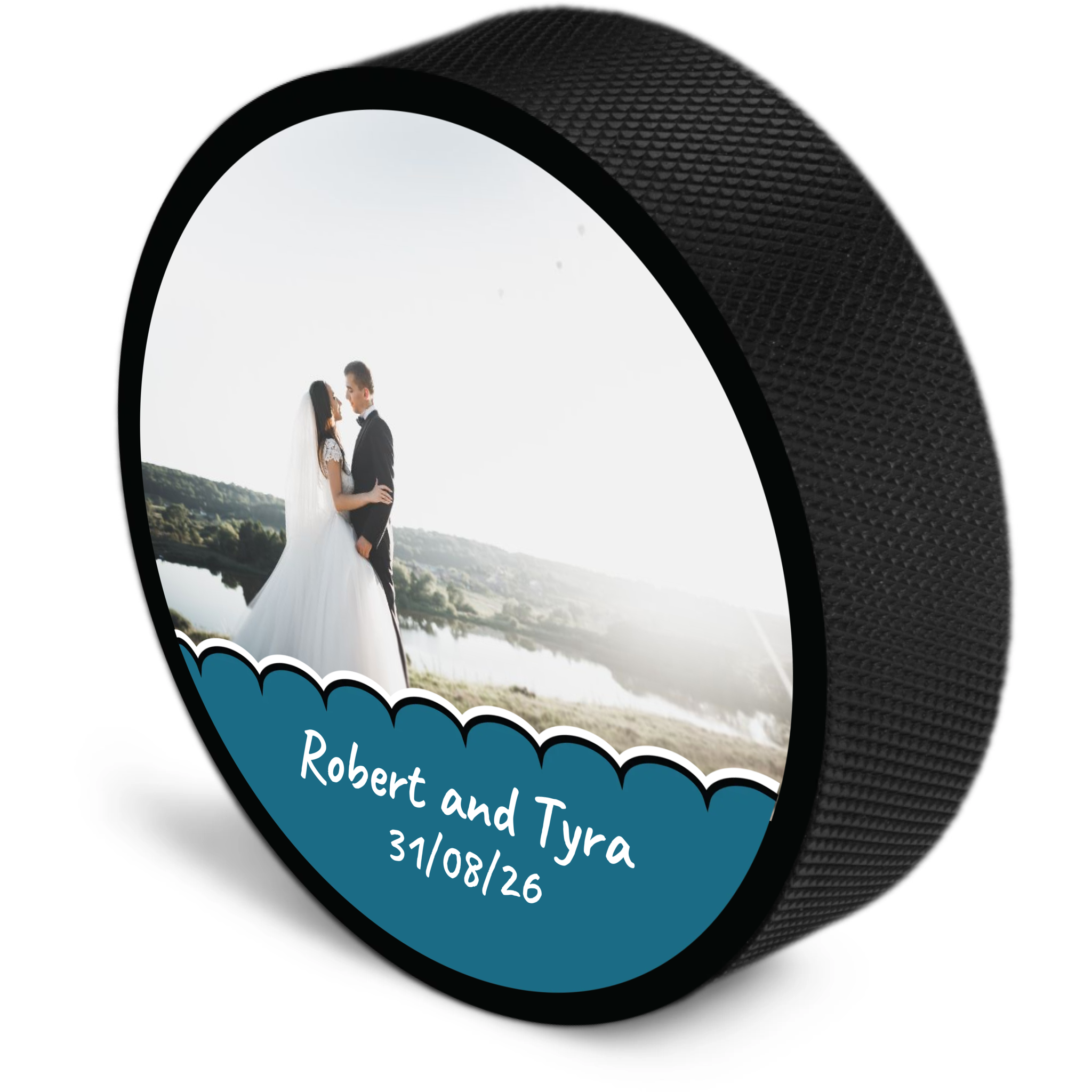 Wedding Scalloped Edge Puck