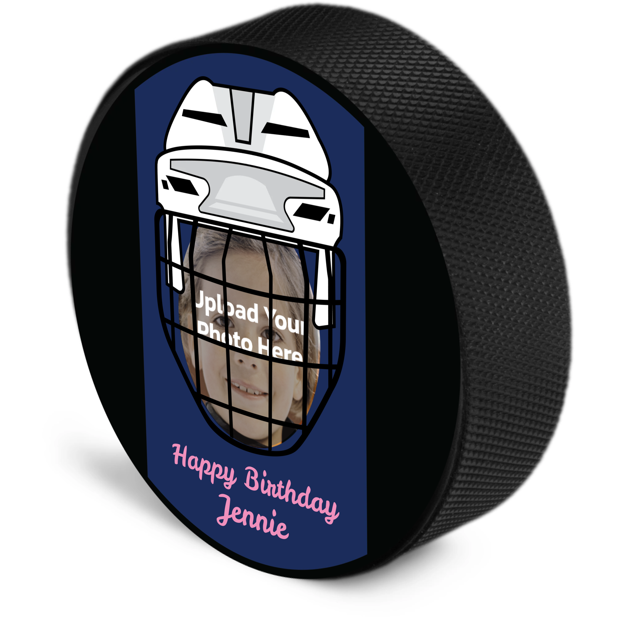 Face Helmet Birthday Puck